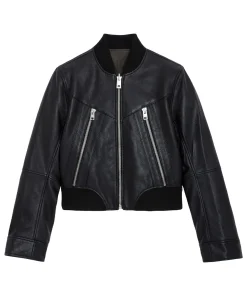 womens-bunta-black-faux-leather-bomber-jacket