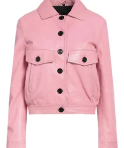 womens-button-closing-pink-faux-leather-jacket