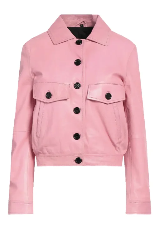 womens-button-closing-pink-faux-leather-jacket
