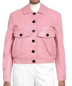 womens-button-closing-pink-faux-leather-jacket