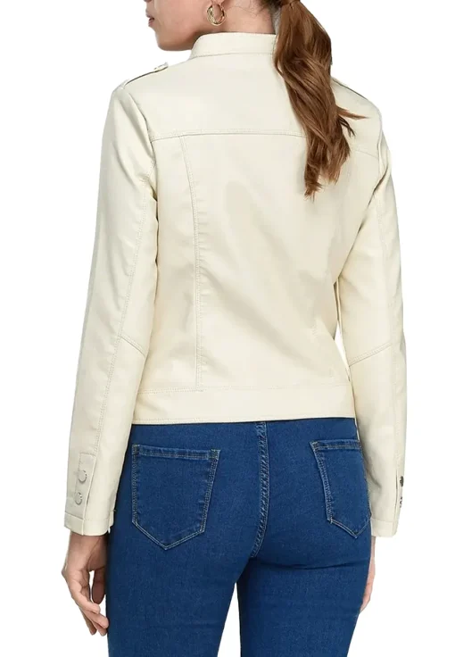 womens-casual-zip-up-beige-faux-leather-biker-jacket