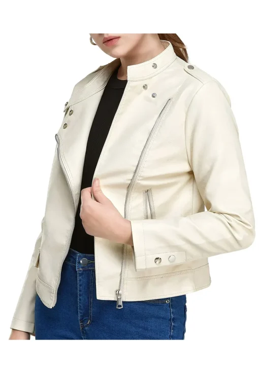womens-casual-zip-up-beige-faux-leather-biker-jacket