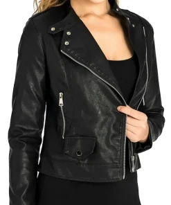 womens-casual-zip-up-black-faux-leather-biker-jacket