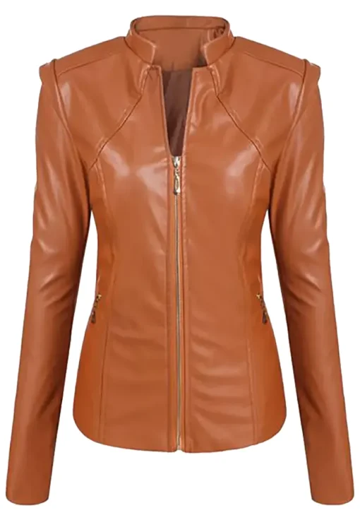 womens-classic-brown-faux-leather-motorcycle-jacket
