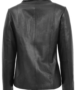 womens-classic-zip-fastening-black-faux-leather-jacket