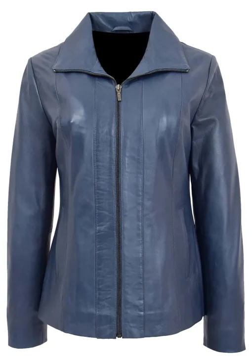 womens-classic-zip-fastening-blue-faux-leather-jacket