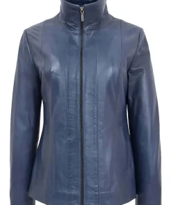 womens-classic-zip-fastening-blue-faux-leather-jacket