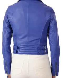 womens-classical-blue-biker-faux-leather-jacket