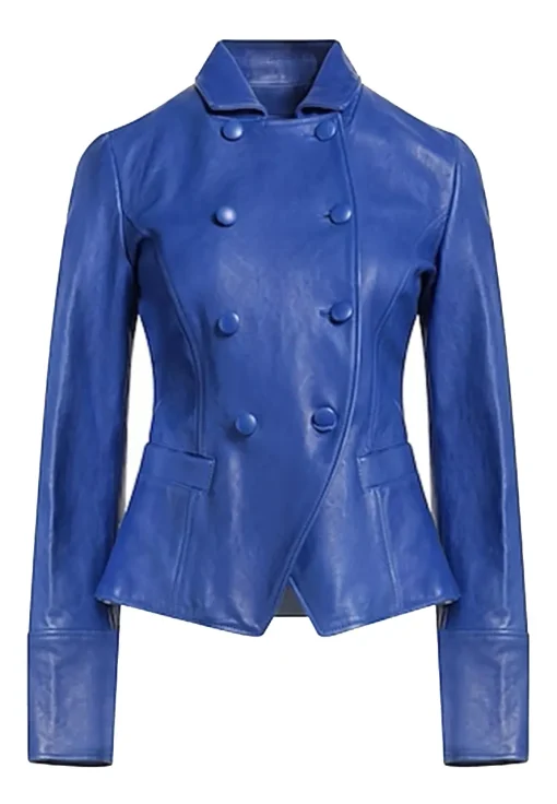 womens-double-breasted-blue-faux-leather-biker-jacket