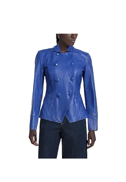 womens-double-breasted-blue-faux-leather-biker-jacket