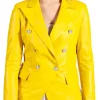 womens-double-breasted-yellow-faux-leather-blazer