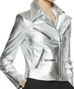 womens-fashionable-silver-faux-leather-jacket
