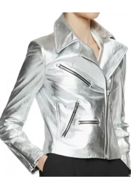 womens-fashionable-silver-faux-leather-jacket