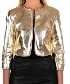 womens-gold-faux-leather-bolero-jacket