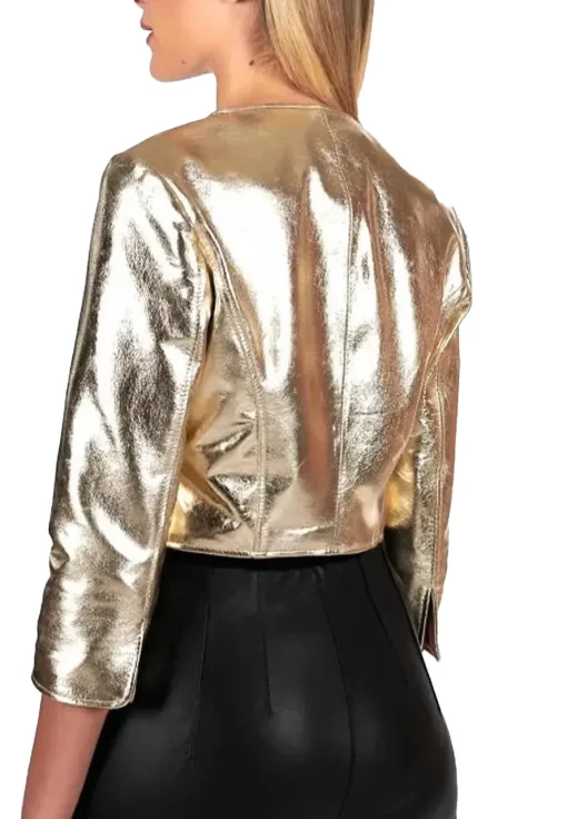 womens-gold-faux-leather-bolero-jacket
