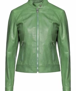 womens-green-biker-faux-leather-jacket