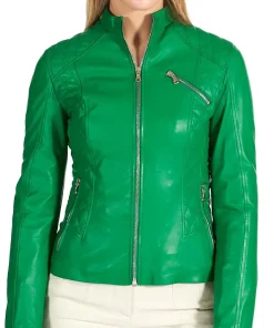 womens-green-quilted-faux-leather-biker-jacket