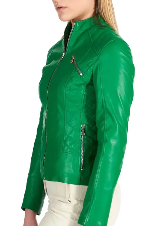 womens-green-quilted-faux-leather-biker-jacket