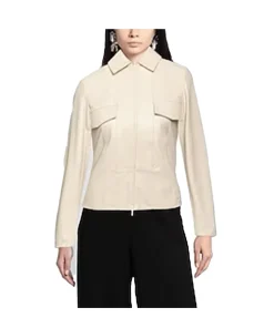 womens-long-sleeves-beige-faux-leather-jacket
