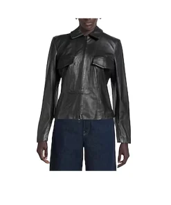 womens-long-sleeves-black-faux-leather-jacket