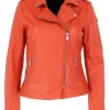 womens-orange-faux-leather-zipper-biker-jacket