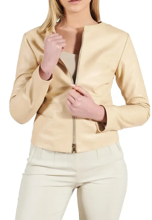 womens-round-collar-beige-faux-leather-jacket