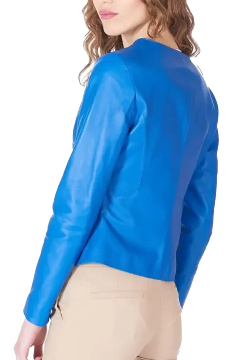 womens-round-collar-blue-faux-leather-jacket