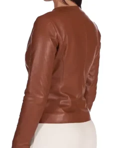womens-round-collar-brown-faux-leather-jacket