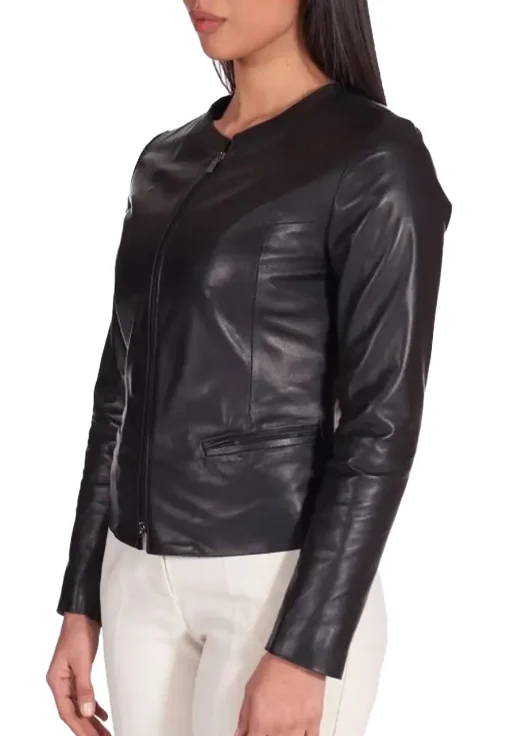 womens-round-collar-faux-leather-black-jacket