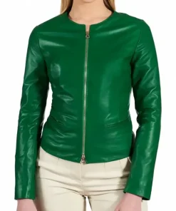 womens-round-collar-green-faux-leather-jacket