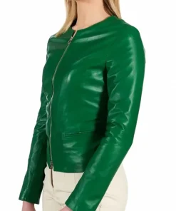 womens-round-collar-green-faux-leather-jacket