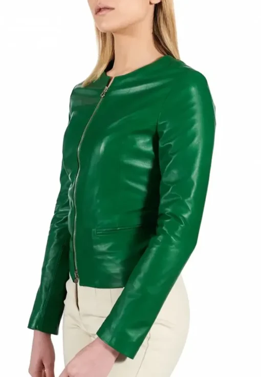 womens-round-collar-green-faux-leather-jacket