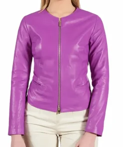 womens-round-collar-purple-faux-leather-jacket