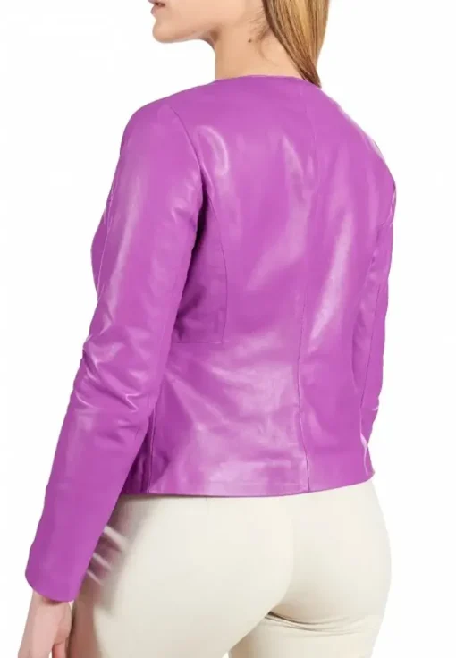 womens-round-collar-purple-faux-leather-jacket