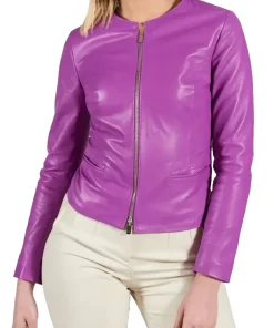 womens-round-collar-purple-faux-leather-jacket