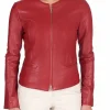 womens-round-collar-red-faux-leather-jacket