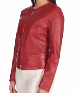 womens-round-collar-red-faux-leather-jacket