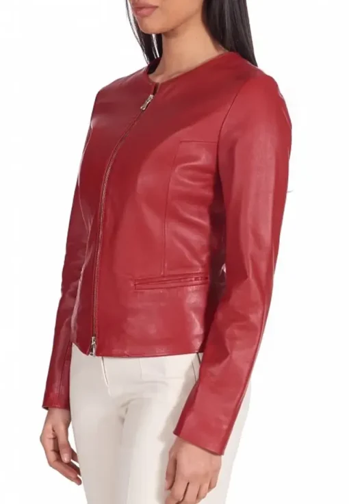 womens-round-collar-red-faux-leather-jacket