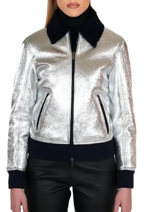 womens-silver-faux-leather-shearling-bomber-jacket