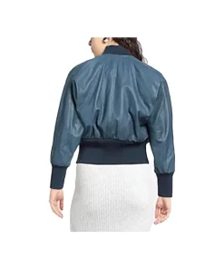 womens-slate-blue-faux-leather-bomber-jacket