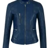 womens-slim-fit-blue-faux-leather-jacket