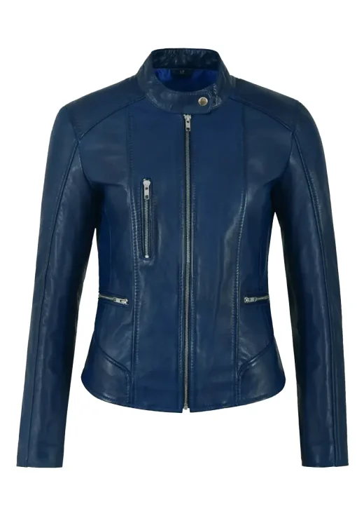 womens-slim-fit-blue-faux-leather-jacket
