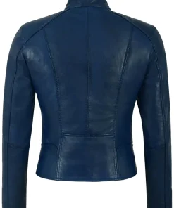 womens-slim-fit-blue-faux-leather-jacket