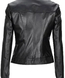 womens-snap-collar-biker-black-faux-leather-jacket