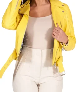 womens-yellow-belted-faux-leather-biker-jacket