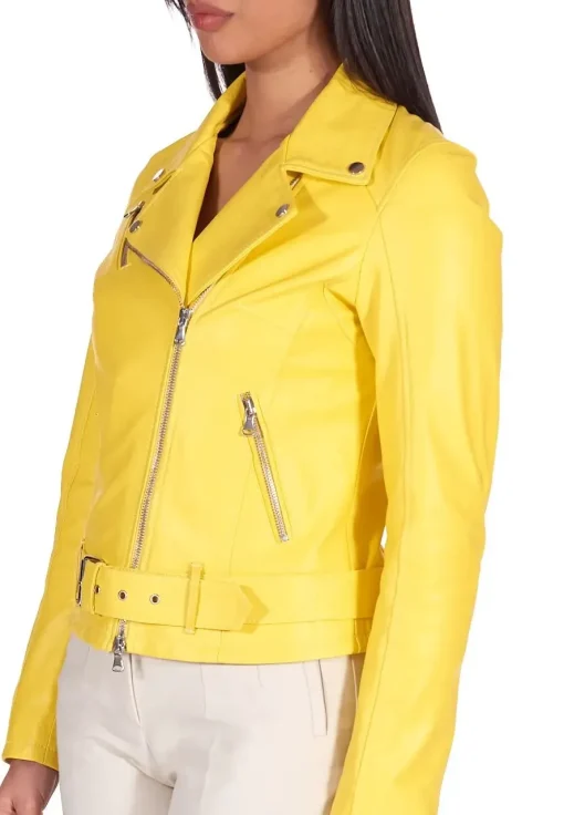 womens-yellow-belted-faux-leather-biker-jacket