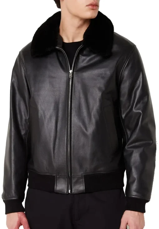 mens-black-faux-leather-jacket-with-detachable-faux-fur-collar