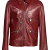 mens-classic-collar-burgundy-faux-leather-biker-jacket