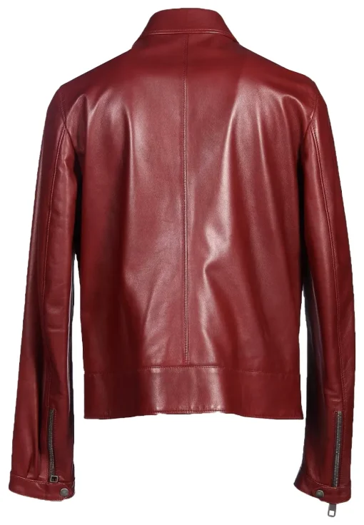 mens-classic-collar-burgundy-faux-leather-biker-jacket
