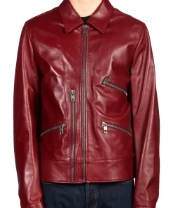 mens-classic-collar-burgundy-faux-leather-biker-jacket